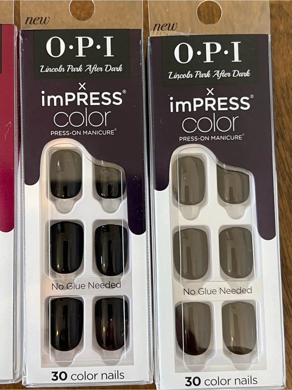 OPI x imPRESS Press-On Nails 6 Box Lot-Lincoln Park Malaga Wine Private Jet NWT